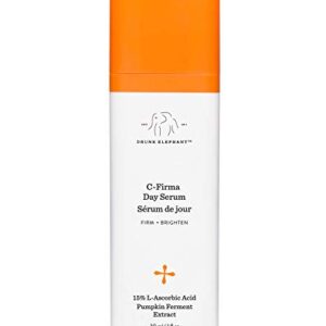 Drunk Elephant C-Firma Day Serum. Brightening and Tightening Face Serum with 15 Percent Ascorbic Acid (1 Oz / 30 mL)