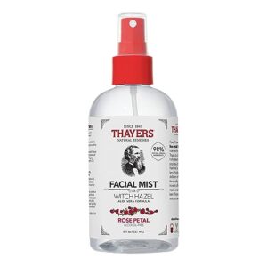 Thayers Alcohol-Free Witch Hazel Facial Mist Toner with Aloe Vera, Rose Petal, Soothing and Hydrating, For All Skin Types, 8 oz